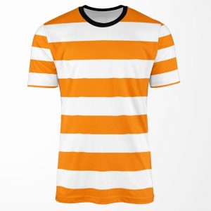 Orange Stripes Pattern Horizontal All-over-print T-shirt