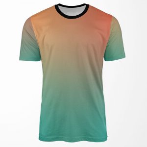 Orange Teal Gradient All-over-print T-shirt