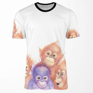 Orangutans Orange Purple Babies All-over-print T-shirt