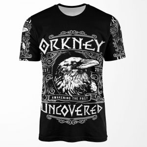 Orkney Uncovered Raven All-over-print T-shirt