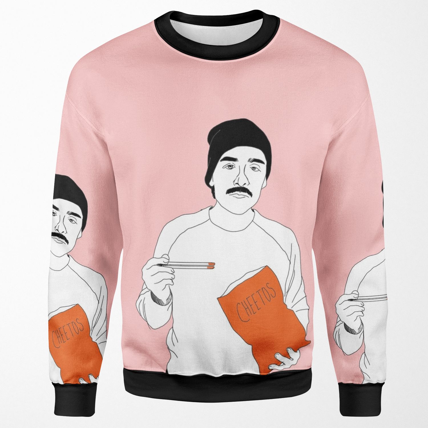 Oscar Isaac Eating Cheetos With Chopsticks All-over-print Unisex Sweatshirt