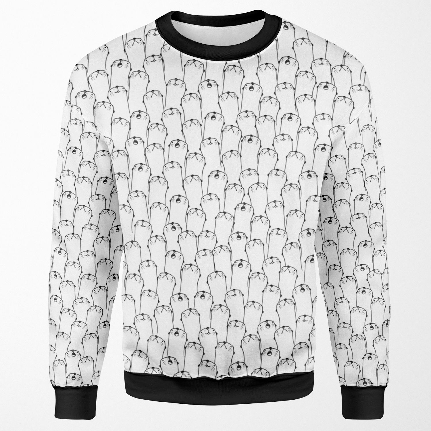 Otter Pattern All-over-print Unisex Sweatshirt