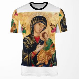 Our Lady Of Perpetual Help Russian Orthodox Icon Madonna And Child Virgin Mary All-over-print T-shirt