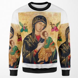 Our Lady Of Perpetual Help Russian Orthodox Icon Madonna And Child Virgin Mary All-over-print Unisex Sweatshirt