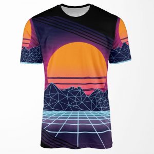 Outrun Sunset All-over-print T-shirt