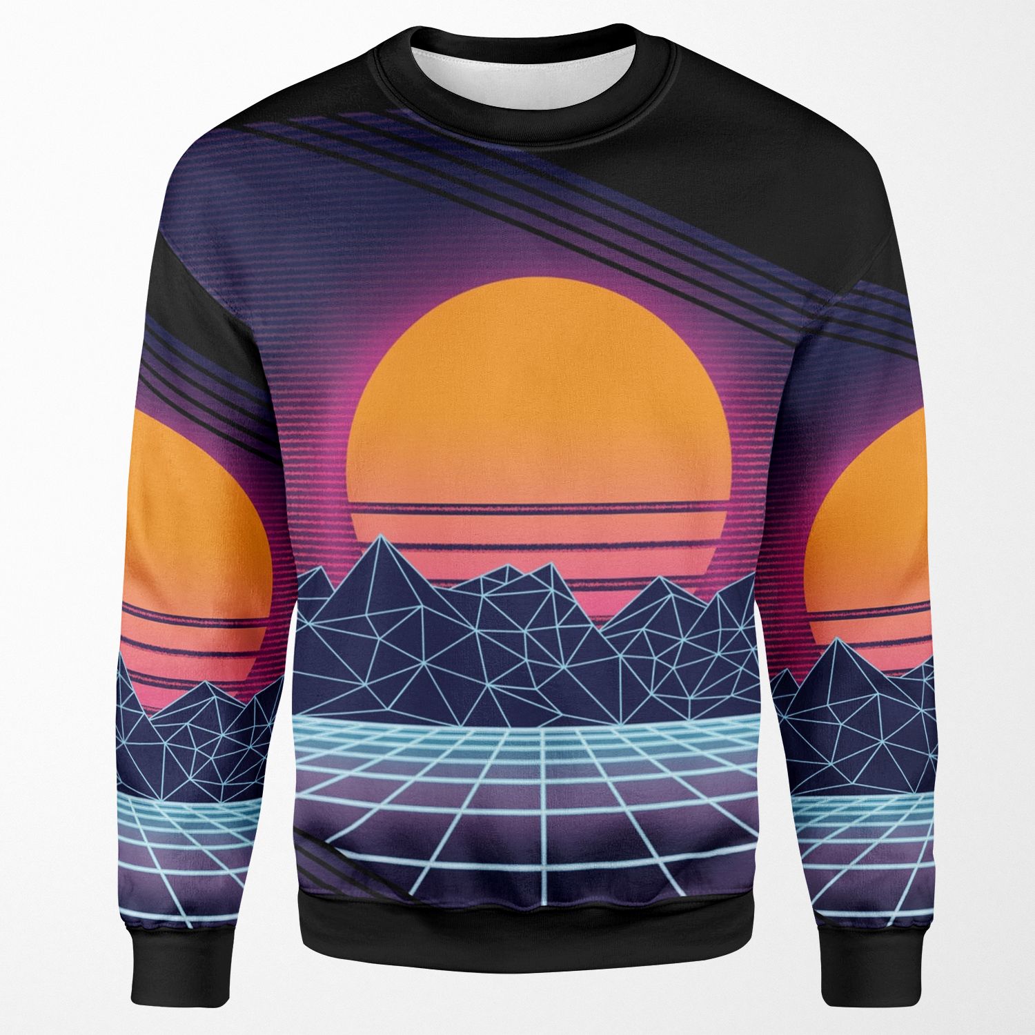 Outrun Sunset All-over-print Unisex Sweatshirt
