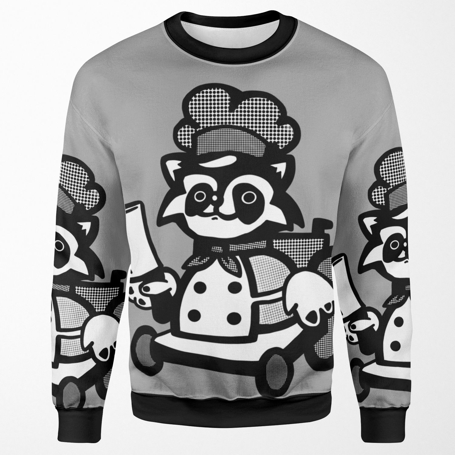 Overcooked Raccoon All-over-print Unisex Sweatshirt