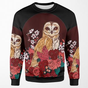 Owl Floral Eclipse All-over-print Unisex Sweatshirt
