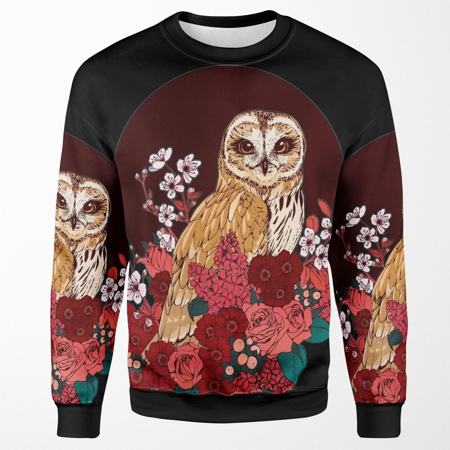 Owl Floral Eclipse All-over-print Unisex Sweatshirt
