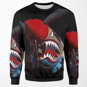 P 40 Warkhawk Flying Tiger Ww2 Warbirds Warplanes All-over-print Unisex Sweatshirt