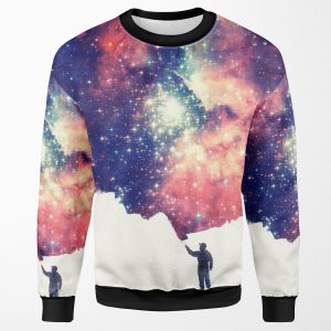 Painting The Universe Colorful Negative Space Art All-over-print Unisex Sweatshirt