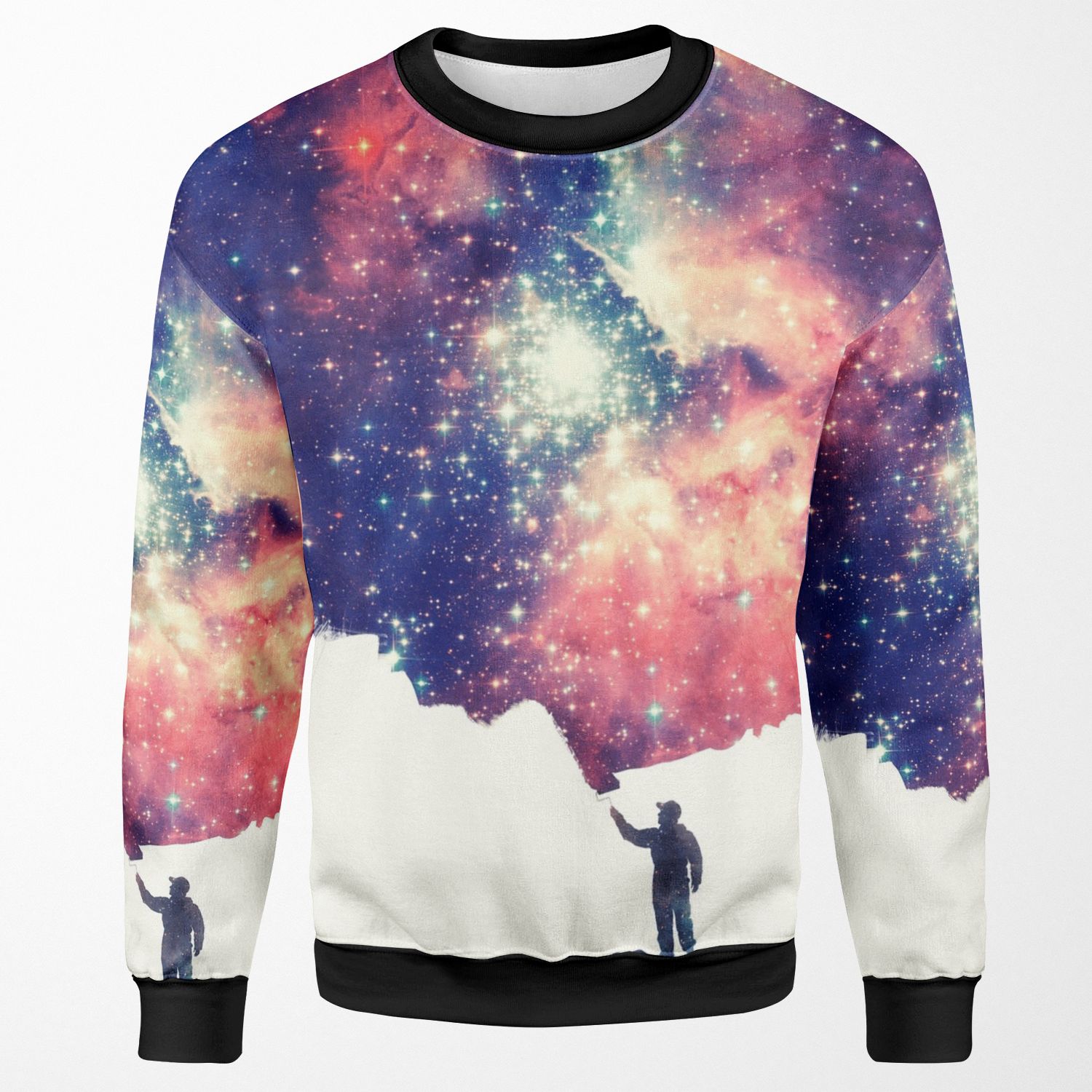 Painting The Universe Colorful Negative Space Art All-over-print Unisex Sweatshirt