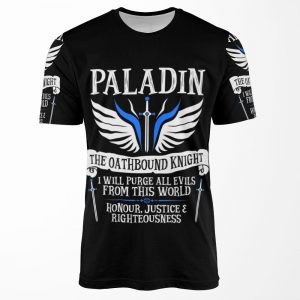 Paladin The Oathbound Knight Dungeons And Dragons White All-over-print T-shirt