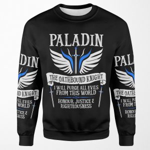 Paladin The Oathbound Knight Dungeons And Dragons White All-over-print Unisex Sweatshirt