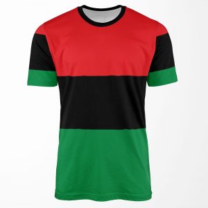 Pan African Flagunia Flag Sticker Afro American Flag All-over-print T-shirt