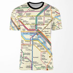 Paris Metro Map All-over-print T-shirt