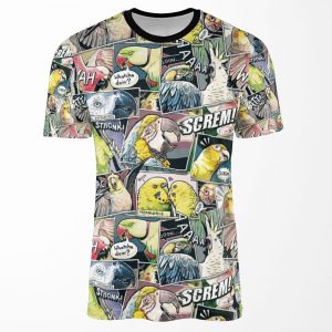 Parrots Comic Style All-over-print T-shirt