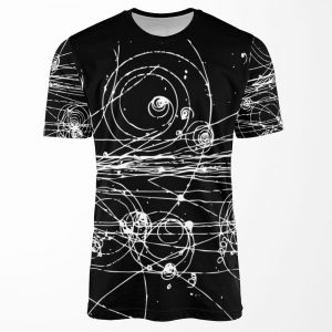 Particle Tracks Dark All-over-print T-shirt