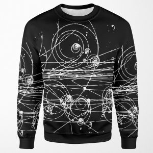 Particle Tracks Dark All-over-print Unisex Sweatshirt