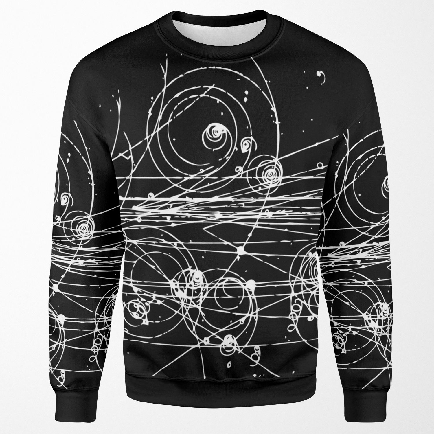 Particle Tracks Dark All-over-print Unisex Sweatshirt