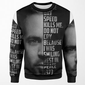 Paul Walker Text Portrait All-over-print Unisex Sweatshirt
