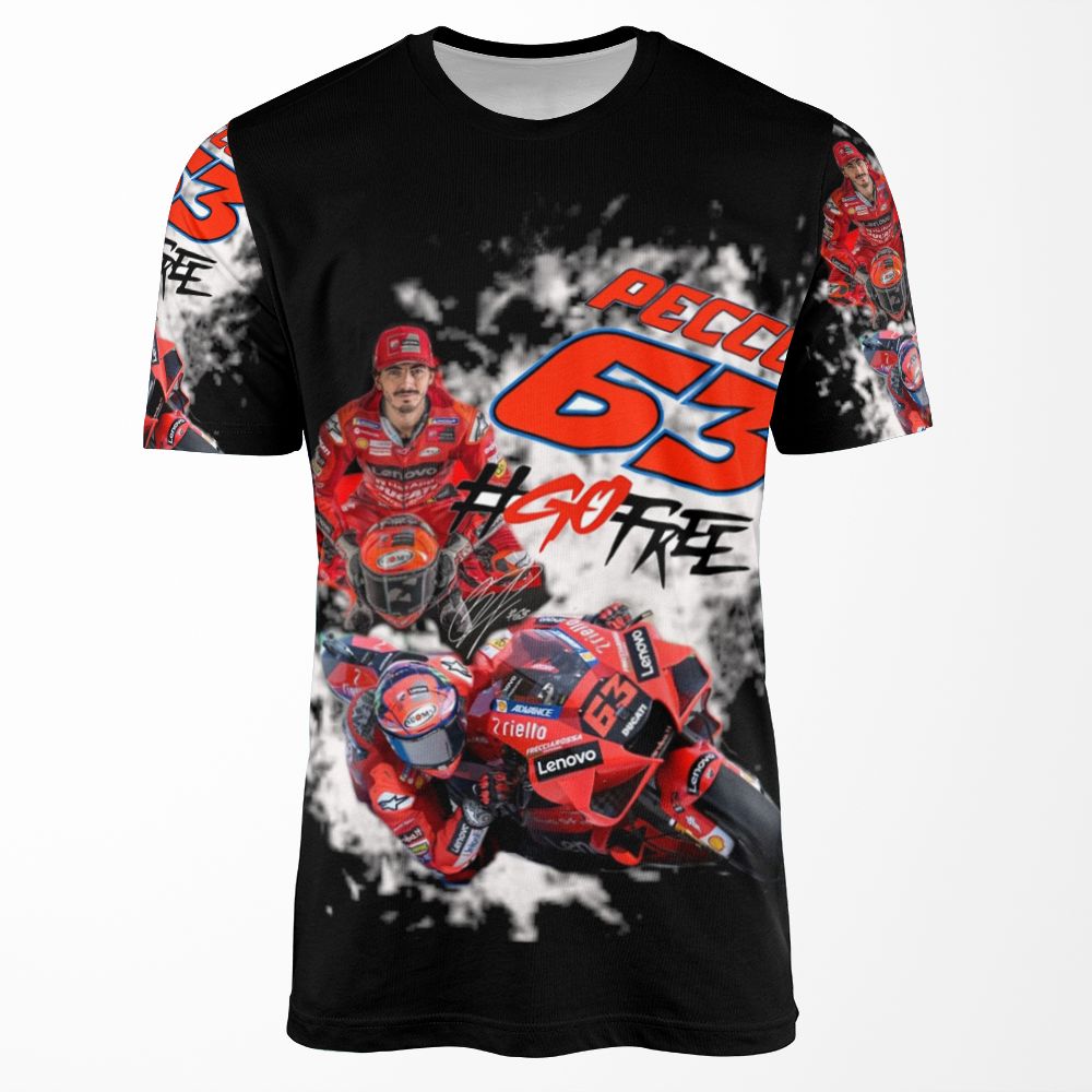 Pecco Bagnaia Francesco Bagnaia 2022 Moto Gp 63 2021 Motogp Gift All-over-print T-shirt