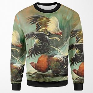 Pelea De Gallos Rooster Fight Cock Fight All-over-print Unisex Sweatshirt