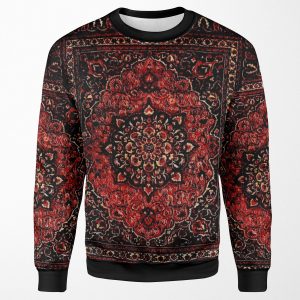Persian Carpet Look In Rose All-over-print Unisex Sweatshirt