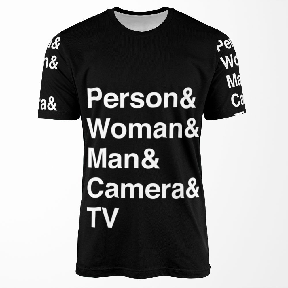 Person Woman Man Camera Tv All-over-print T-shirt