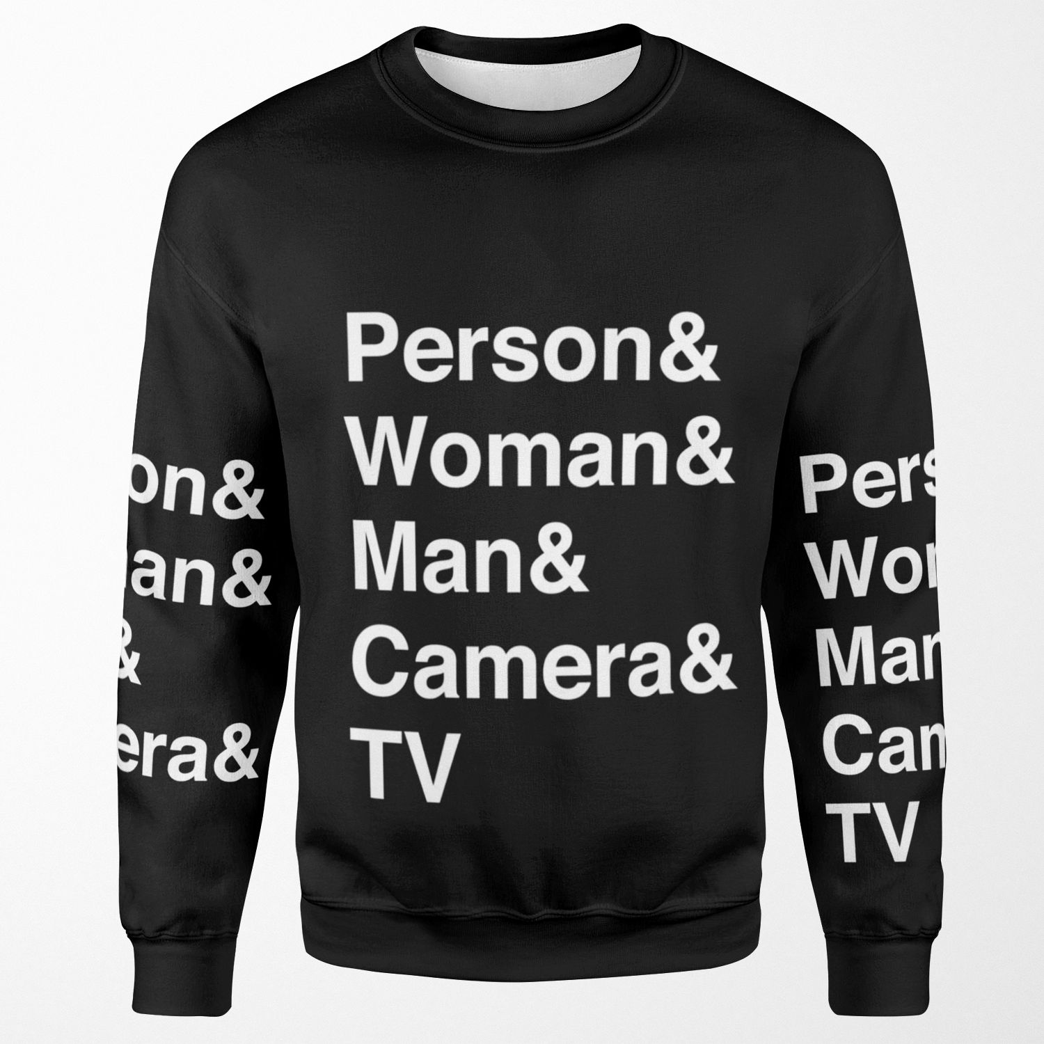 Person Woman Man Camera Tv All-over-print Unisex Sweatshirt