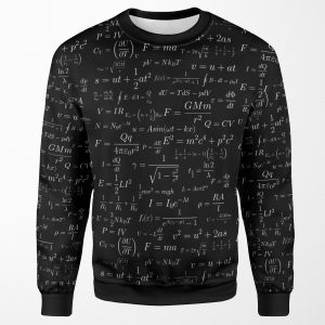 Physics White On Black All-over-print Unisex Sweatshirt