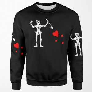 Pirate Flag Edward Teach Blackbeard All-over-print Unisex Sweatshirt