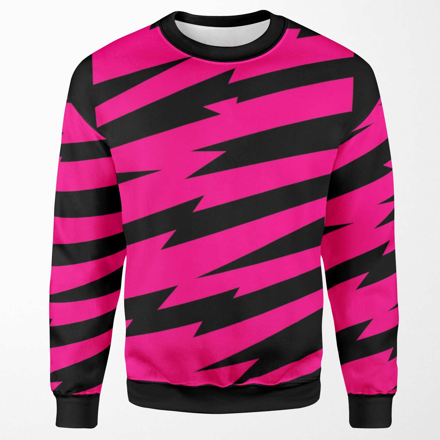 Pizzazz Pink Lightning All-over-print Unisex Sweatshirt