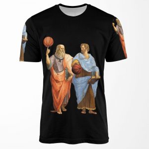 Plato And Aristotle In Epic Basketball Match All-over-print T-shirt