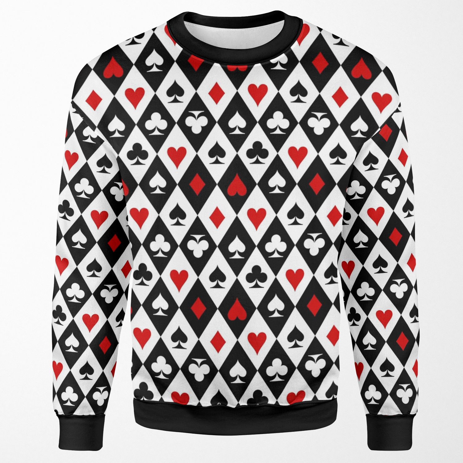 Playing Cards Suit Symbols All-over-print Unisex Sweatshirt
