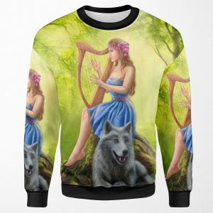 Playing The Harp All-over-print Unisex Sweatshirt