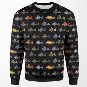 Pleco Black All-over-print Unisex Sweatshirt