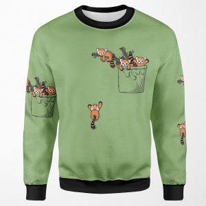 Pocket Red Panda Bears All-over-print Unisex Sweatshirt