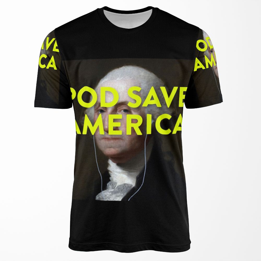 Pod Save America Logo All-over-print T-shirt