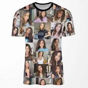 Pokimane Collage Artwork All-over-print T-shirt