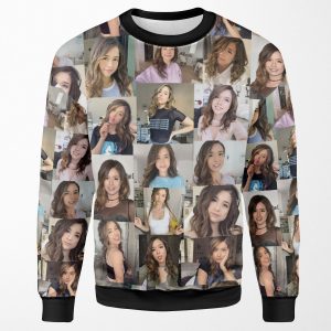 Pokimane Collage Artwork All-over-print Unisex Sweatshirt