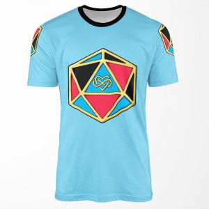 Polyamorous D20 All-over-print T-shirt