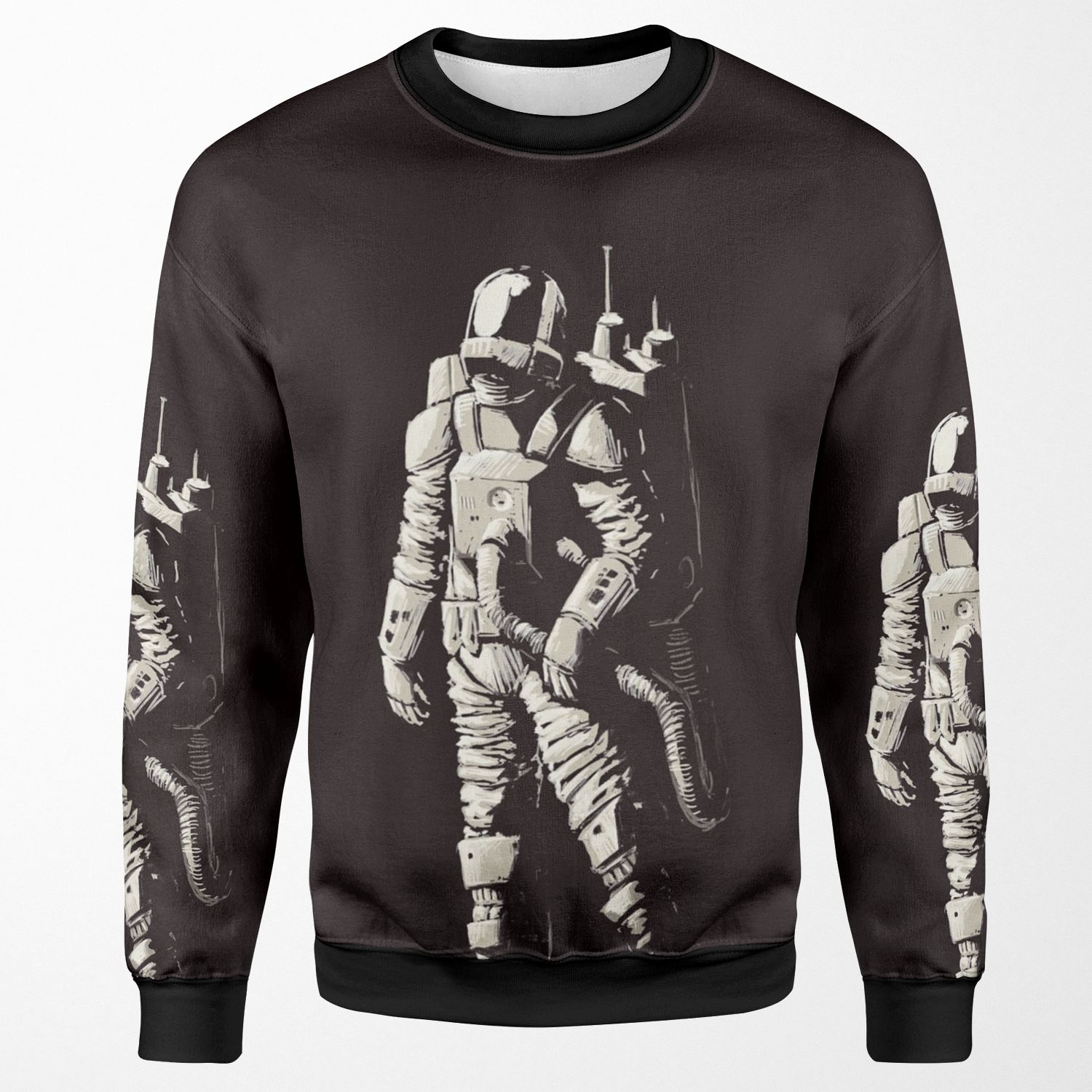 Pondering Astronaut All-over-print Unisex Sweatshirt
