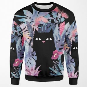 Popoki Pastel Black Velvet All-over-print Unisex Sweatshirt