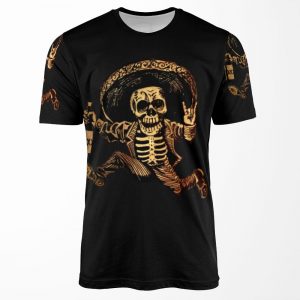 Posada Day Of The Dead Outlaw All-over-print T-shirt