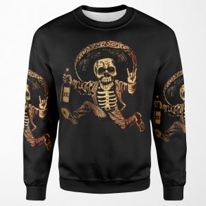 Posada Day Of The Dead Outlaw All-over-print Unisex Sweatshirt