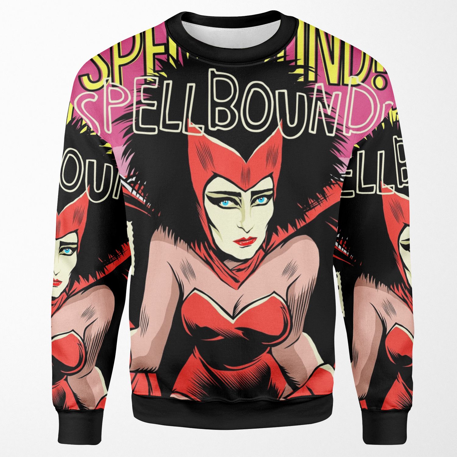 Post Punk Super Friends Spell All-over-print Unisex Sweatshirt