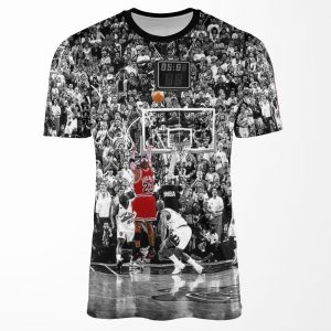 Poster Michael Jordan Chicago Bulls Last Shot All-over-print T-shirt