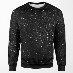 Printed Sparkling Black Sequins All-over-print Unisex Sweatshirt