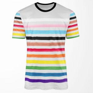 Progress Pride Stripes All-over-print T-shirt